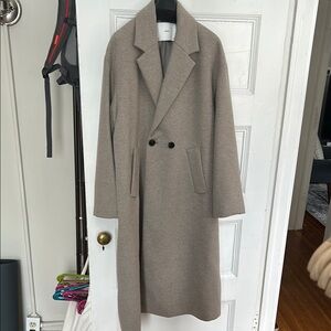 Mango Oversized Wool Coat, Heather Grey